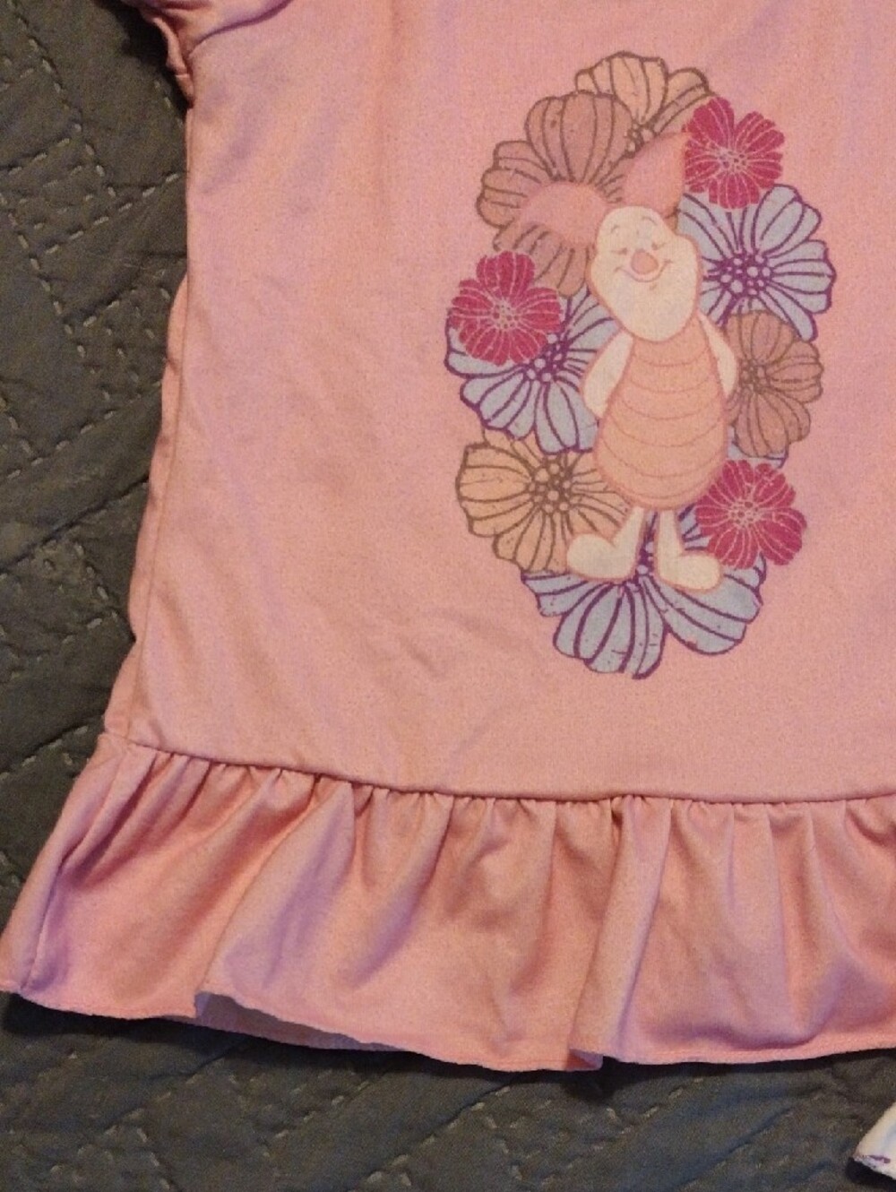 Girls Winnie The Pooh (Piglet) Floral Character Matching Set With Bell Bottoms - Picture 10 of 13